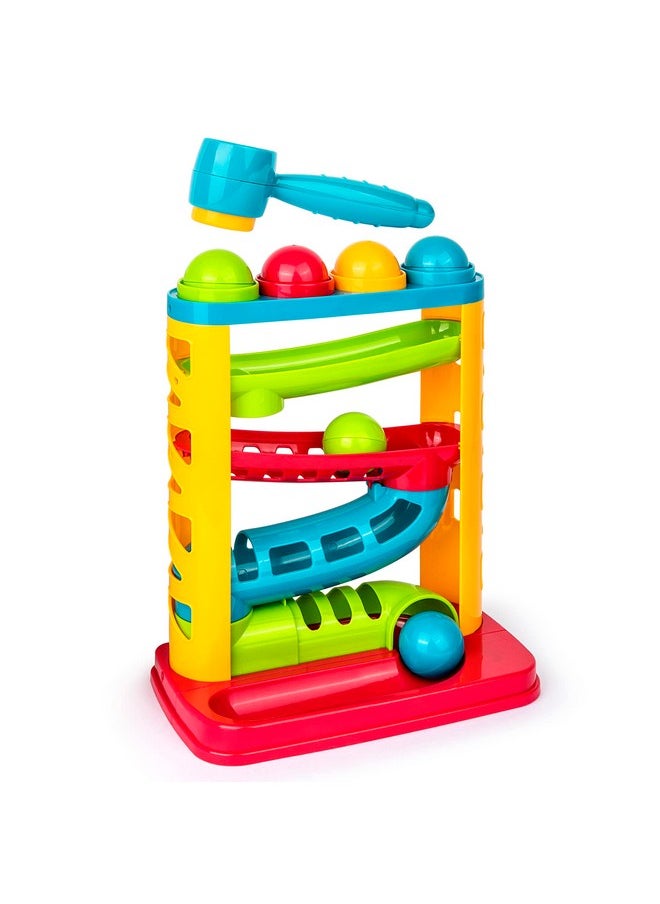 Playkidz Durable Pound A Ball Toys for Toddler, Stacking, Learning, Active, Early Developmental Hammer Montessori Toys, Fun Gifts for Boy & Girl - STEM Educational Toy - Great Birthday Gift Ages 1 2 3  - Image 1