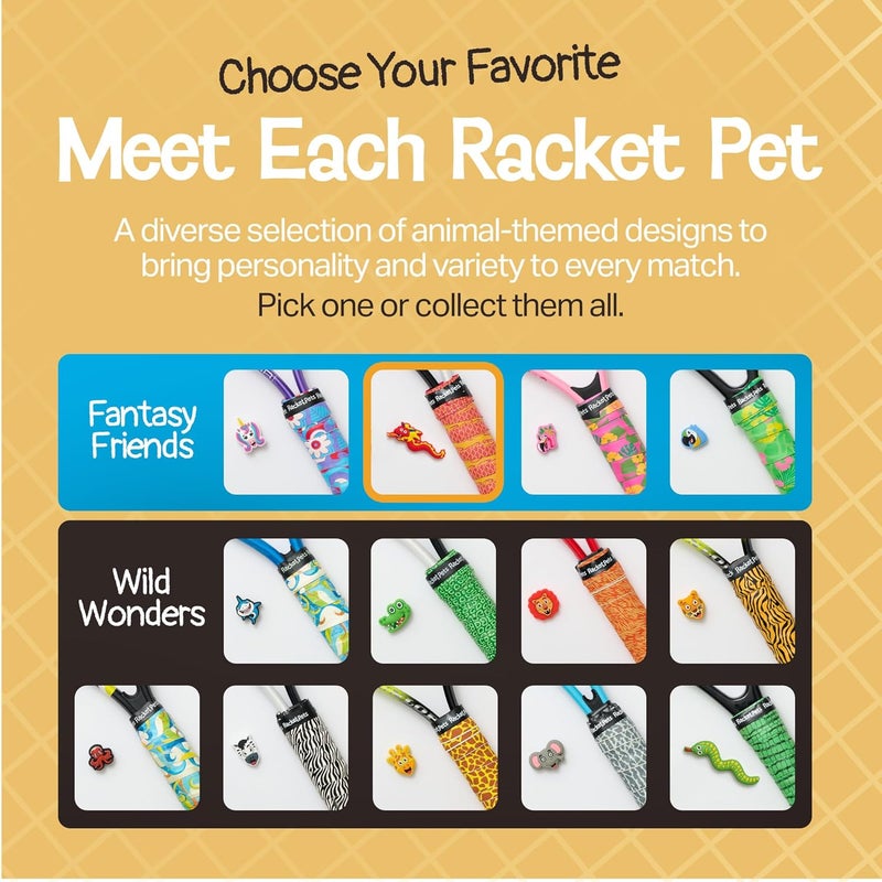 Racket Pets Kids Tennis Racket Dampener & Matching Overgrip Tape, Performance Shock Absorbing Dampener for Tennis Racket - Image 5