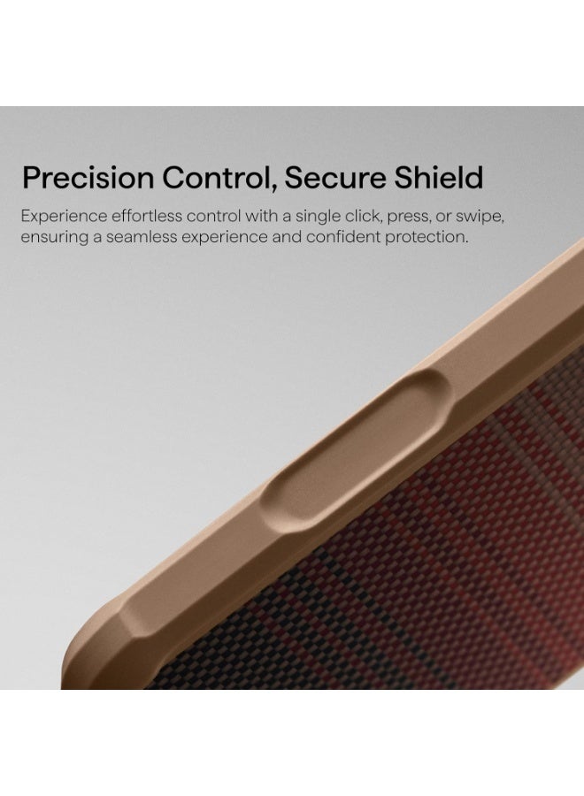 pitaka for iPhone 17 Pro Case 6.3", Military Grade Protective Case, Compatible with MagSafe, 1500D Aramid Fiber Woven & TPU Combined, ProGuard - Sunset - Image 3