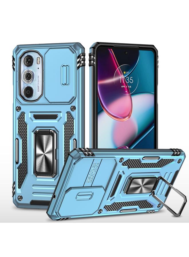 Motorola Edge 30 Pro Armor PC + TPU Camera Shield Phone Case