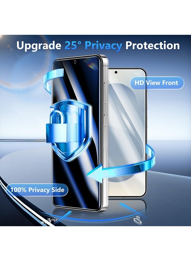 X-level 3Pack Samsung Galaxy S25 Ultra Privacy Screen Protector Support Fingerprint Unlock Supported Easy Installation Anti-Spy & Privacy Protection Anti-Fingerprint & Bubble Free, 9H Tempered Glass ,for Samsung Galaxy S25 Ultra Case Friendly  ,Black Clear - Image 3