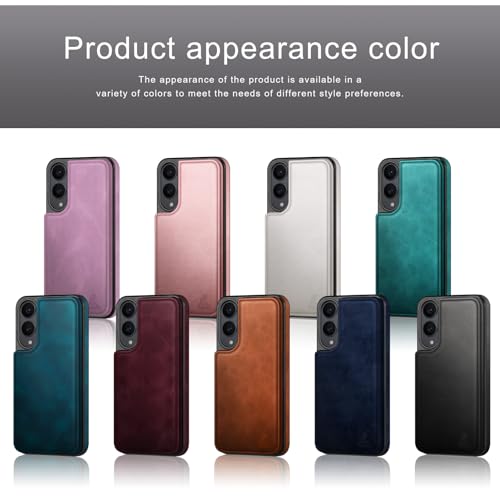 DJDUCK Designed for Samsung Galaxy S25 Edge Case Wallet with Card Holder, [Magnetic Clasp Cover] [RFID Blocking Leather Protection] Shockproof Women Men Cases for Samsung S25 Edge Light Brown - Image 5