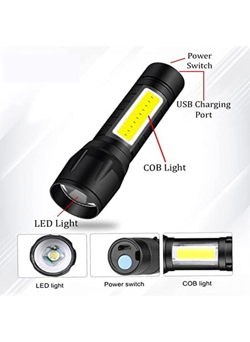 ADOVATE ADOVATE Mini Search Rechargeable LED Flashlight Black Extremely Bright Long Endurance Pack of 1  - Image 2