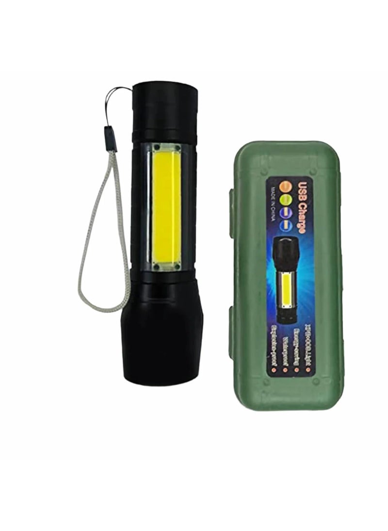 ADOVATE ADOVATE Mini Search Rechargeable LED Flashlight Black Extremely Bright Long Endurance Pack of 1  - Image 1