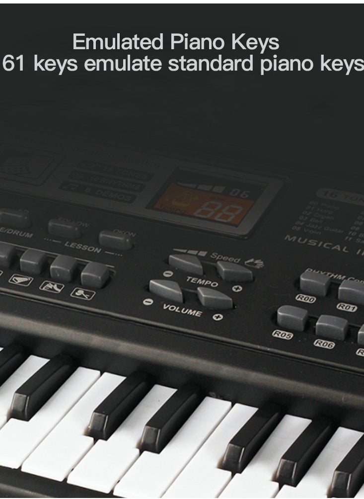 Sharpdo - 61 Keys Multi-function Piano With Microphone Electronic Organ - Image 1