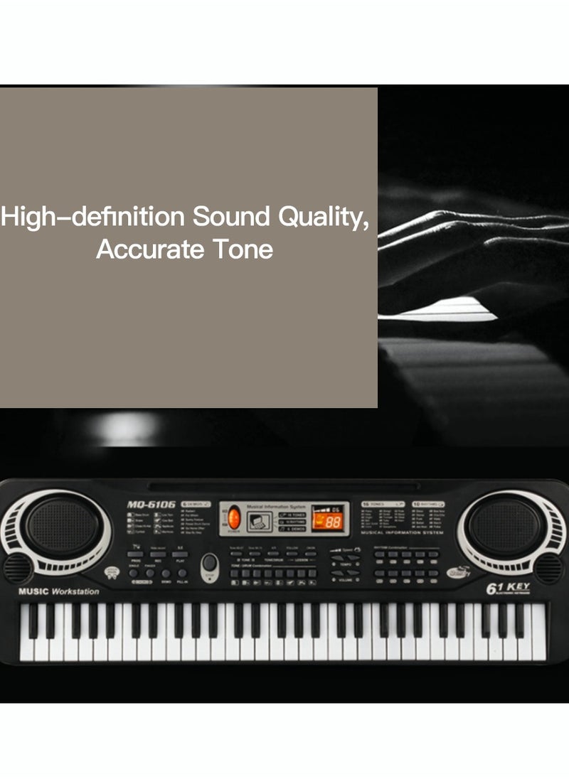 Sharpdo - 61 Keys Multi-function Piano With Microphone Electronic Organ - Image 1
