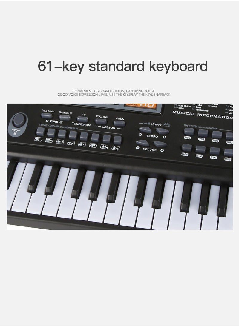 Sharpdo - 61 Keys Multi-function Piano With Microphone Electronic Organ - Image 1