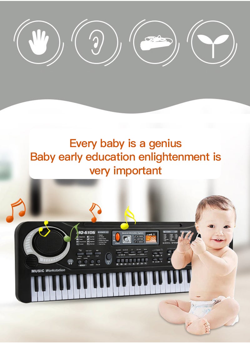Sharpdo - 61 Keys Multi-function Piano With Microphone Electronic Organ - Image 1