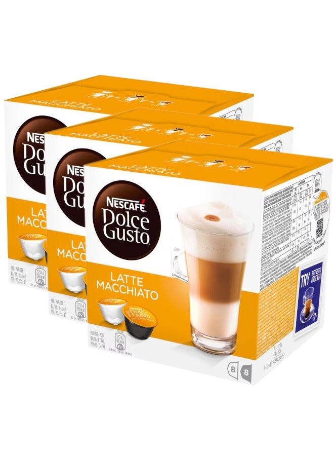 دولسي قوستو نسكافية دولشي جوستو لاتيه ميكاتو- 3*16 كبسوله، صندوق( 48 كبسولة كوب) - Image 1