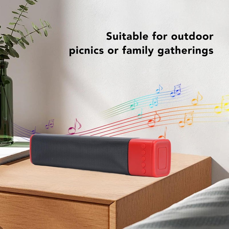 Market demand focused build ZJchao Cordless RGB Soundbar, Cordless Speaker Dual 5W Soundbar RGB Light for Home Gathering (Red) Leakproof sealed - Image 3