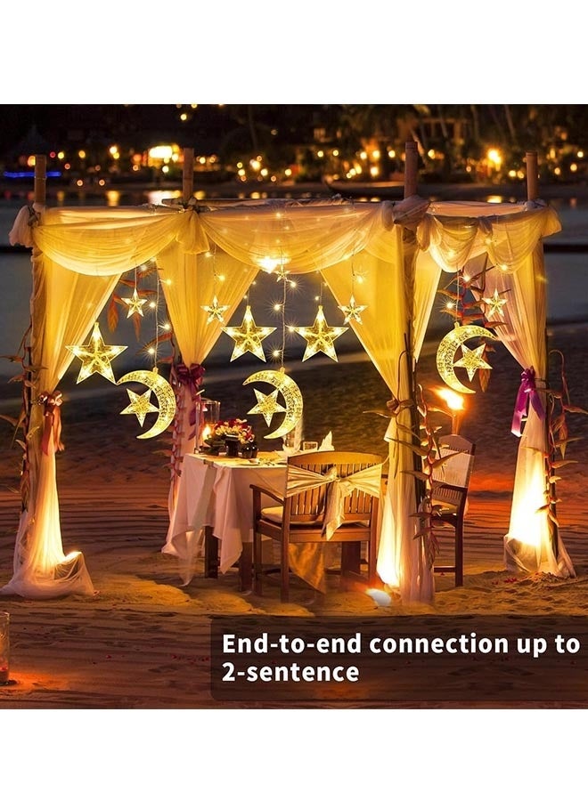 NIBEMINENT Ramadan Lights,Ramadan Decorations for Home,Moon Star Ramadan Lights For Home Decoration(12 Star-shaped Bulbs)  - Image 2