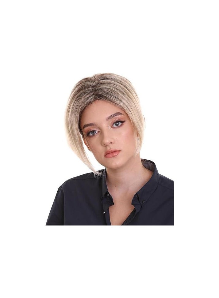 Generic Synthetic Hair Wig Short Straight Blond Color Thermal Hair