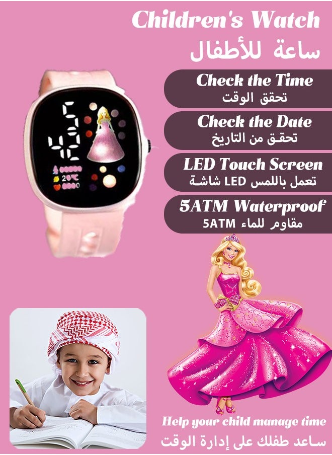 Mi VAZA J73 Princess Cartoon Children's LED Electronic Waterproof Touch Watch - Pretty Cartoon Gifts for Children - Digital Sports Toddler Daily Waterproof LED Design  - Image 1