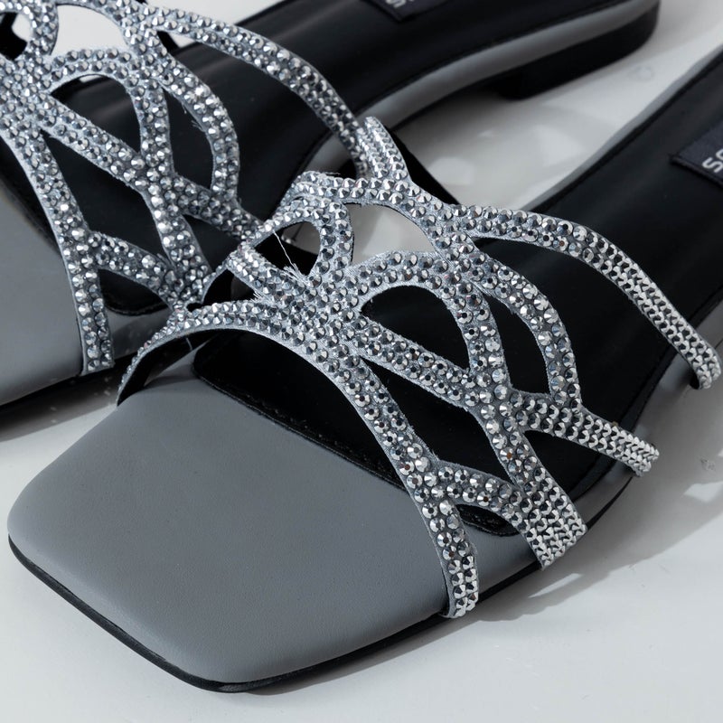 Crystalicious Denish Luxurious Rhinestones Sandals Handcrafted by Artisans Effortless Glamour for Every Occasion - Image 2