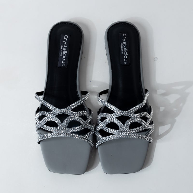 Crystalicious Denish Luxurious Rhinestones Sandals Handcrafted by Artisans Effortless Glamour for Every Occasion - Image 1