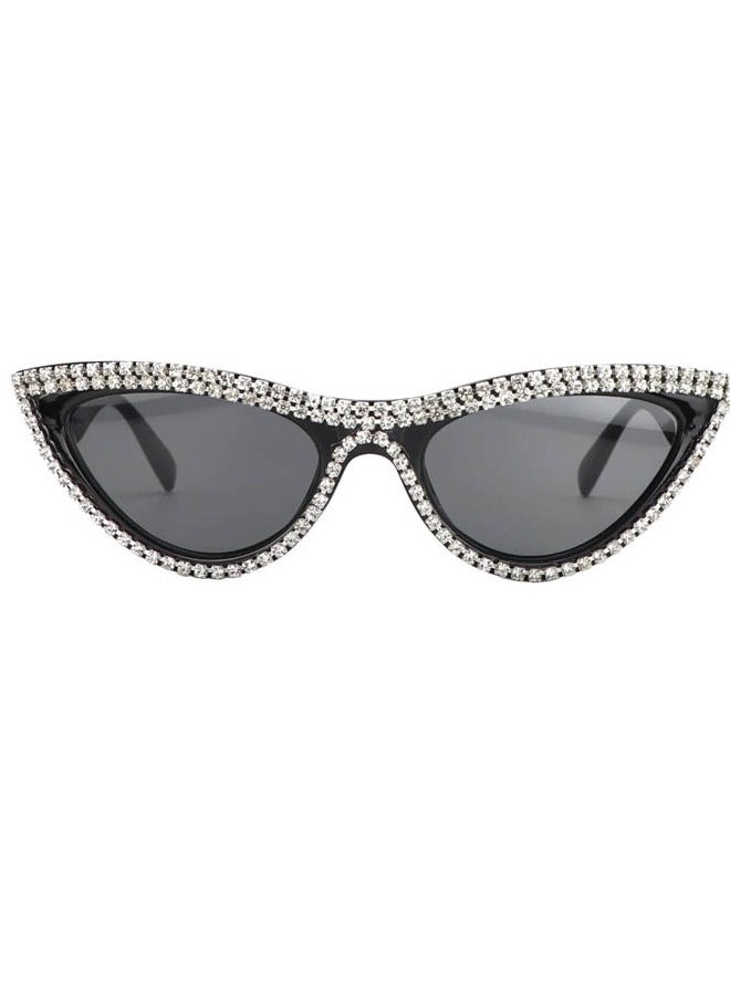 Generic - Cat Eye Sunglasses Shiny Fun Rhinestone Crystal Sunglasses Shape Glasses Decorative Glasses - Image 1