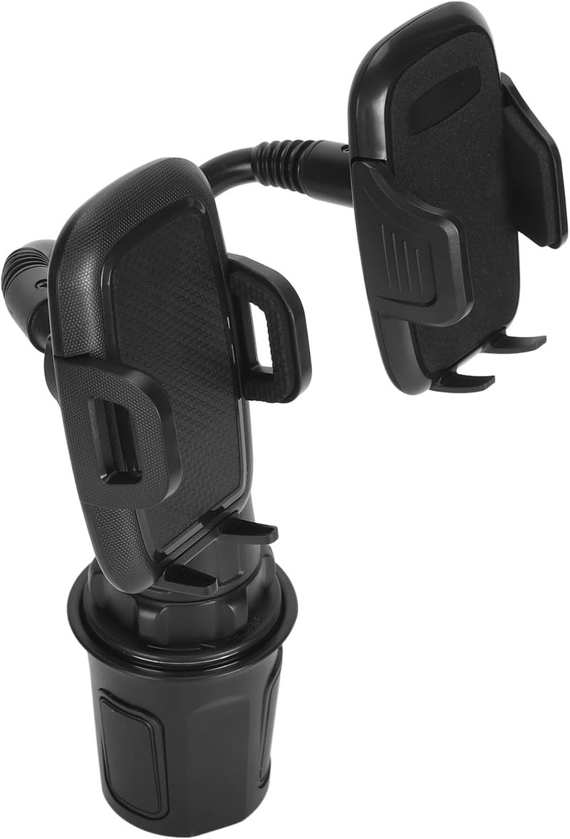 ANGGREK Adjustable Phone Holder Car Cup Holder ABS Black 360 Degree Rotating Stable Thick Case Friendly for Smartphones - Image 1