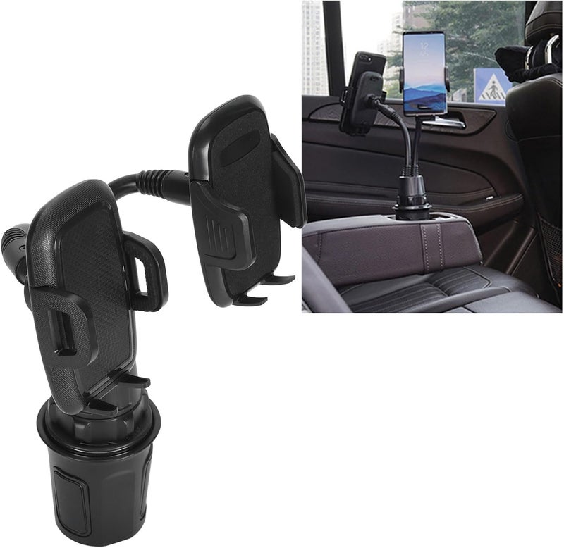 ANGGREK Adjustable Phone Holder Car Cup Holder ABS Black 360 Degree Rotating Stable Thick Case Friendly for Smartphones - Image 3
