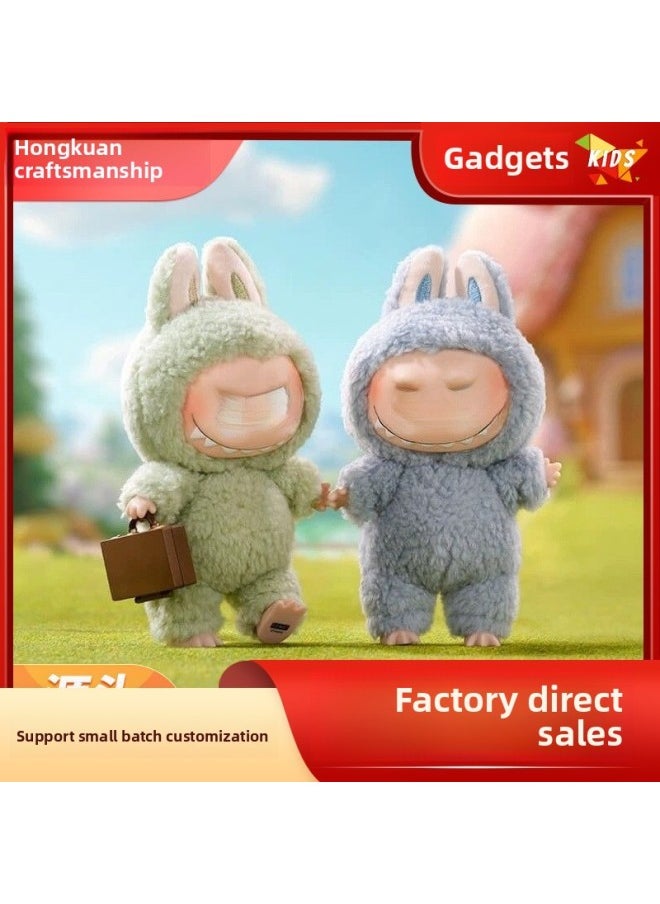 Generic - POPMART Bubble Mart LABUBU Labu Heart Macaron Vinyl Face Series Blind Box Trendy Play Hand-held-Color:Brab Cloth [new] 6 Pieces In A Box Without Repeating - Image 1
