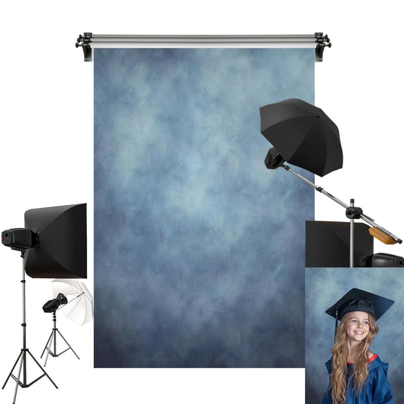 Kate 10x15ft3mW x45mH Large Blue Background Seamless Portrait Backdrops Photography Studio Props Digital Printed Backdrop