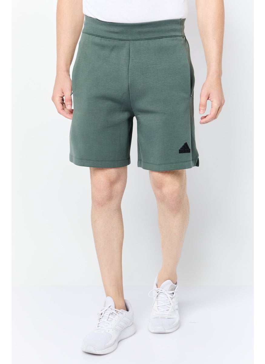 Adidas Men Sportswear Fit Brand Logo Outdoor Short, Dusty Green  - Image 1