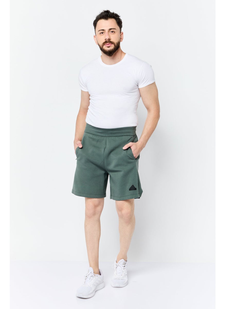 Adidas Men Sportswear Fit Brand Logo Outdoor Short, Dusty Green  - Image 2