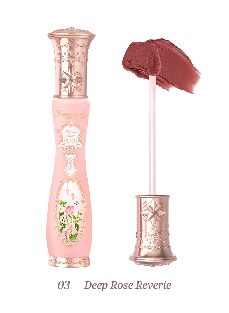 Fancy only Dream Star Lip Cream Moisturizing Velvet Smooth Matte Finish Lip Gloss - 03 Deep Rose Reverie - Image 1