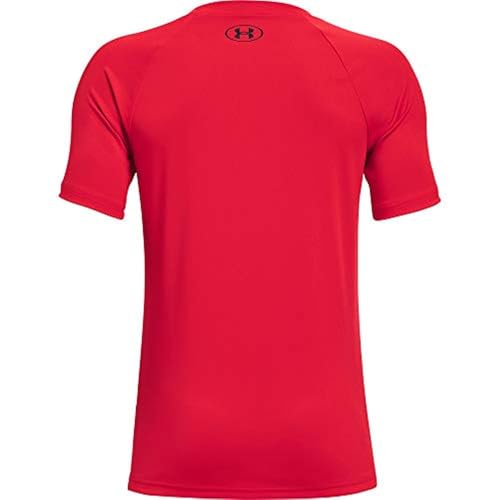 Under Armour Boys Tech Big Logo Short Sleeve T-Shirt , Red (600)/Black , X-Large - Image 2