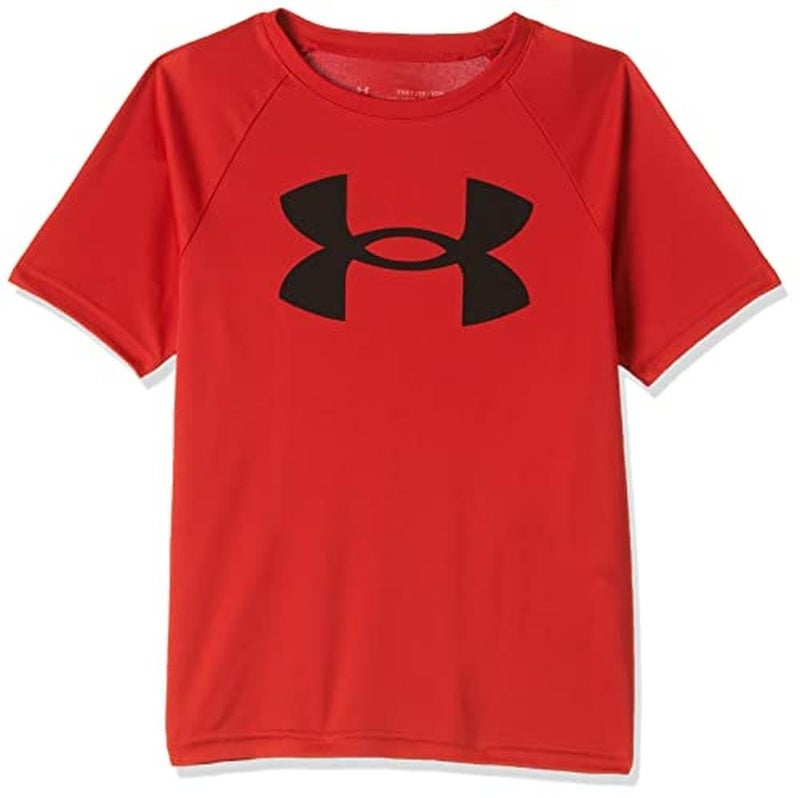 Under Armour Boys Tech Big Logo Short Sleeve T-Shirt , Red (600)/Black , X-Large - Image 4