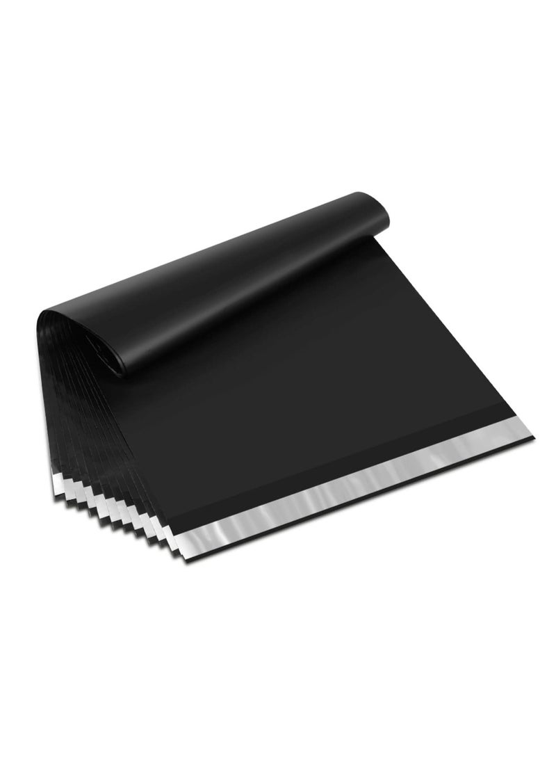 LATEEN Plastic Envelope Bag 25X35CM 100pcs Black Self-Seal Adhesive Courier Storage Bags, Plastic Poly Envelope Mailer Postal, Waterproof and Tear-Proof Shipping Envelopes,Strong Thick Shipping Mailing Bags - Image 1