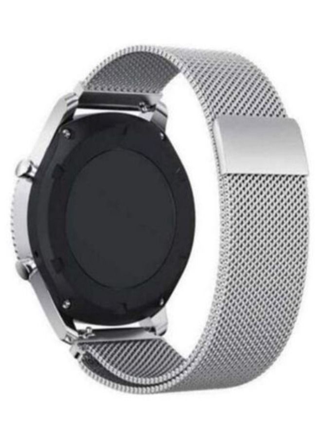 حزام ساعة بديل لسامسونج جير اس 3 فرونتير / اس 3 كلاسيك 22 مللي متر فضي - Image 2