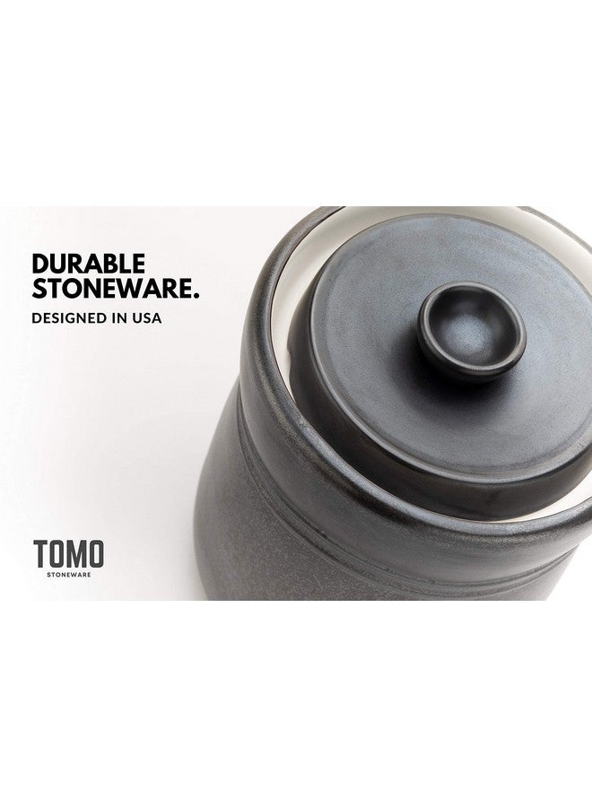 TOMO TOMO Fermentation Crock with Weights - Ceramic Sauerkraut Pickling Crock - Stoneware Kombucha Brewing (3L)  - Image 5