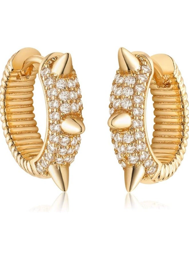 Mevecco Women Huggie Earrings Gold Hoop Sleeper 14K Gold Filled Small Simple Handmade Hypoallergenic Everyday Jewelry - Image 1