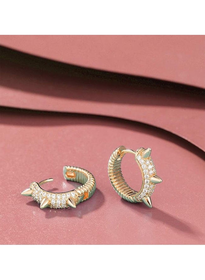 Mevecco Women Huggie Earrings Gold Hoop Sleeper 14K Gold Filled Small Simple Handmade Hypoallergenic Everyday Jewelry - Image 5