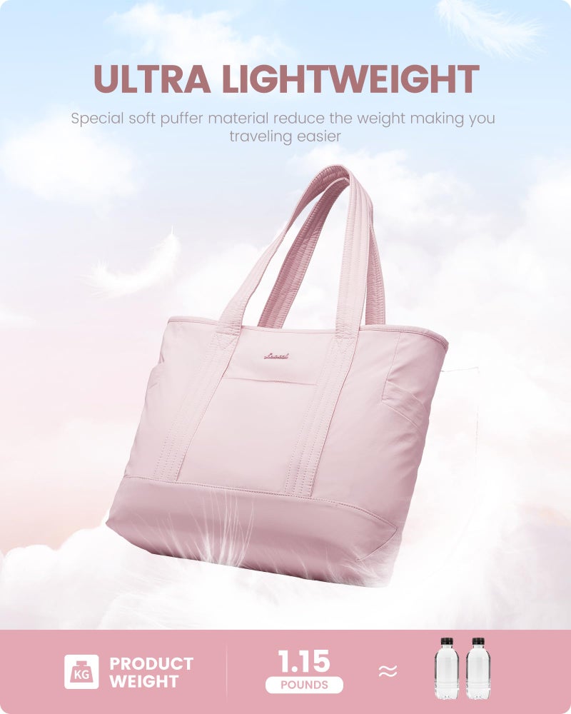 LOVEVOOK Tote Bag for Women,Lightweight Gym Tote Bag with Zipper,Work Tote with Laptop Pocket,Nurse Dance Yoga Bag for Travel - Image 3