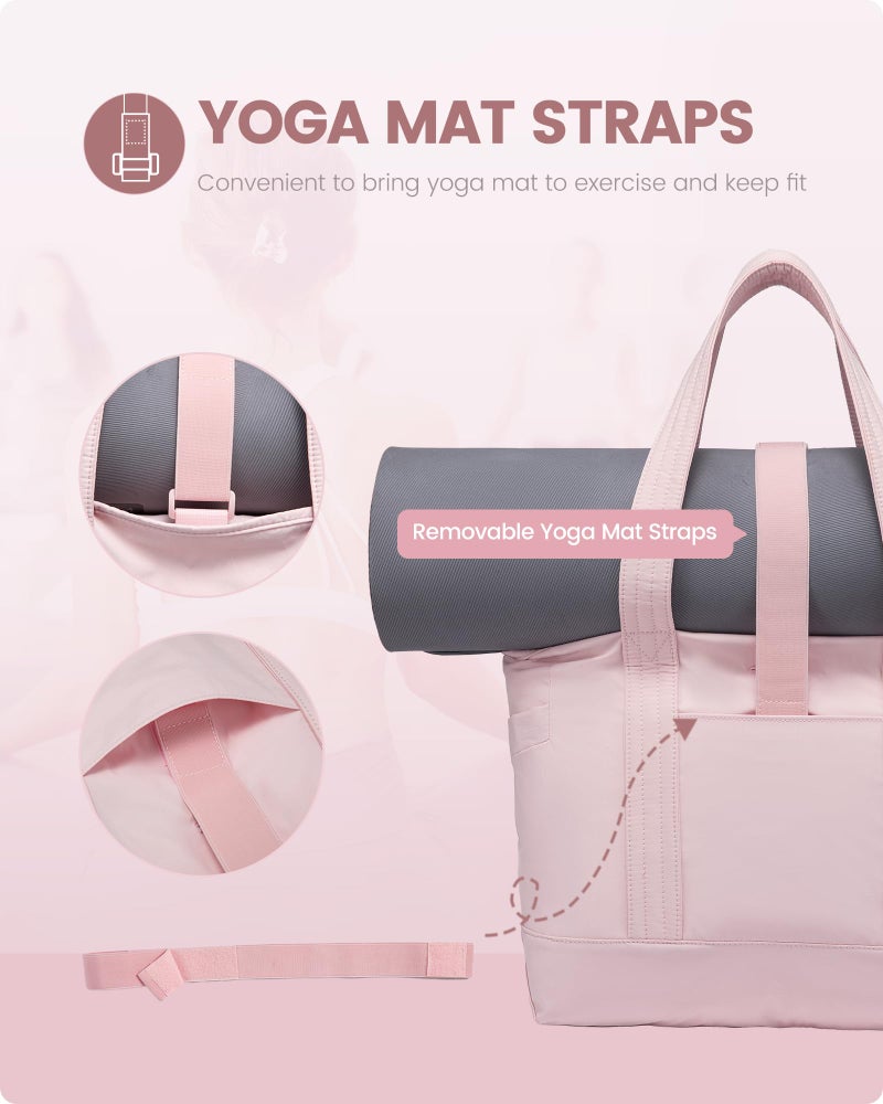 LOVEVOOK Tote Bag for Women,Lightweight Gym Tote Bag with Zipper,Work Tote with Laptop Pocket,Nurse Dance Yoga Bag for Travel - Image 5