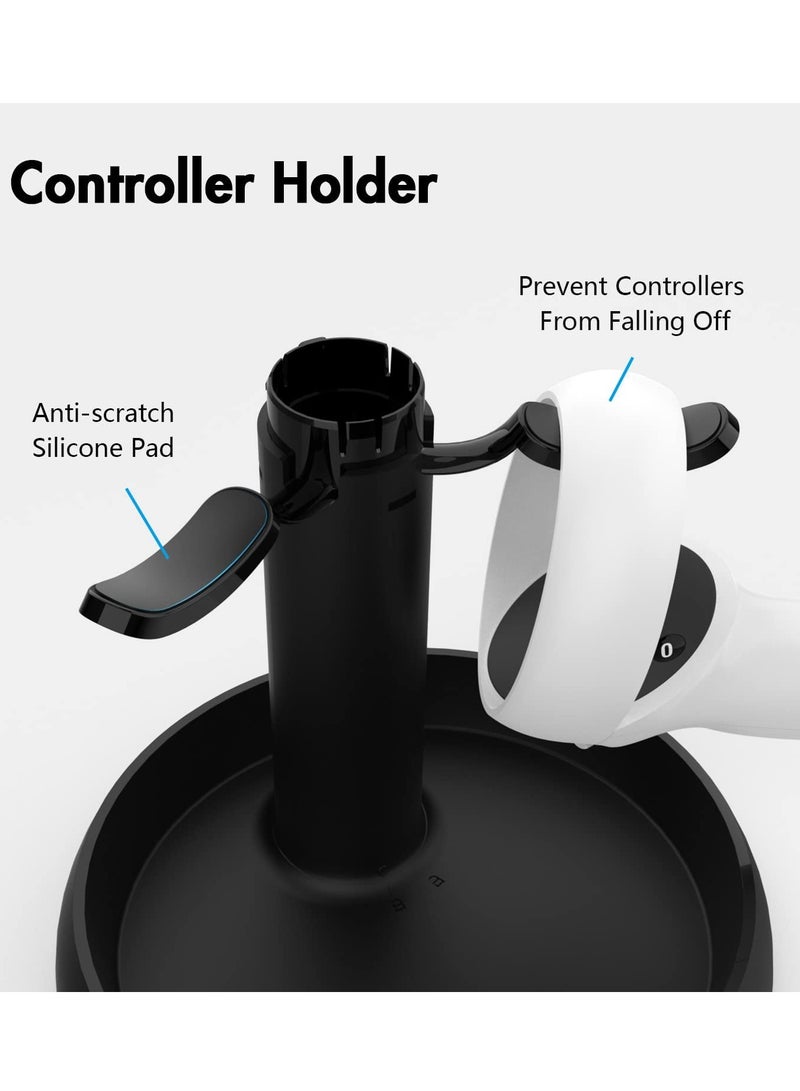 Headset Stand for Meta Quest 2, More Stable Base Headset Display Holder and Controller Mount Station for Quest 2/Quest 1/Rift/Rift S and Touch Controllers Accessories - Image 4