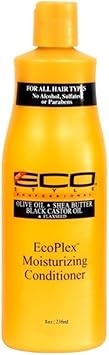 Ecoco Eco Style EcoPlex Moisturising Conditioner Olive Oil Shea Butter Black Castor Oil Flaxseed For All Hair Types No Alcohol or Parabens Sulfate Free 8 fl oz236 ml