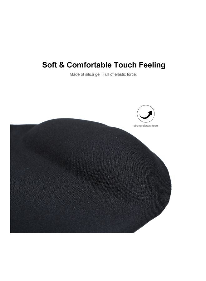 Silicone Mouse Pad With Wrist Support Black - Image 5