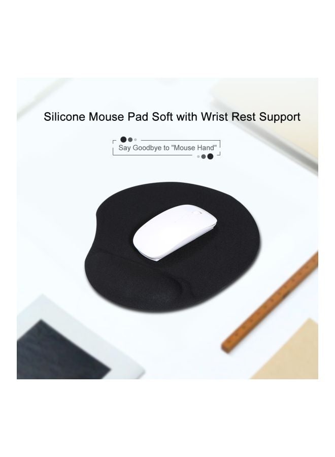 Silicone Mouse Pad With Wrist Support Black - Image 3