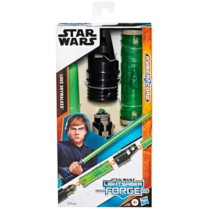 LIGHTSABER FORGE KYBER CORE LUKE SKYWALKER, OFFICIALLY LICENSED GREEN CUSTOMIZABLE LIGHTSABER, TOYS FOR 4 YEAR OLD BOYS AND GIRLS - Image 4