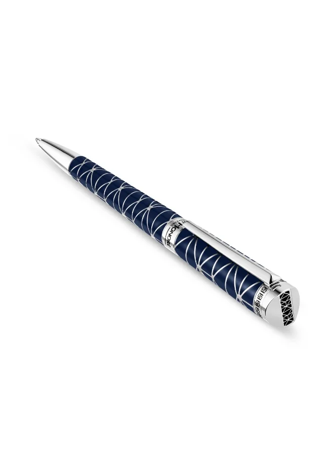 Saint Honore Paris Champ De Mars Lacquer Silver and Blue Pen for Men