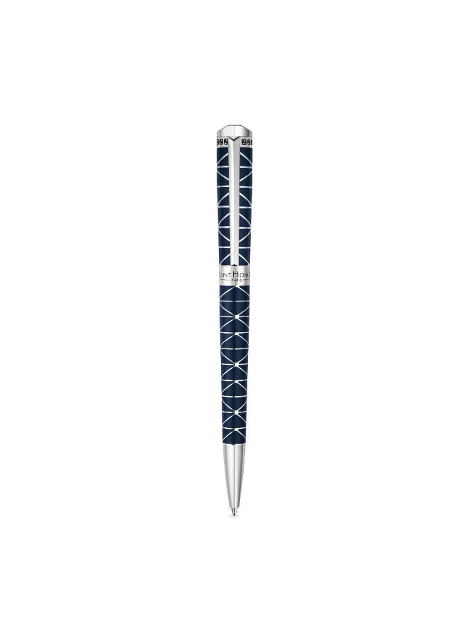 سانت هونور Champ De Mars Lacquer Silver &amp; Blue Pen for Men's