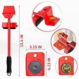 BLACK PANDA Store Furniture Lifter Mover Tool Set Heavy Duty Furniture Shifting Lifting Moving Tool with Wheel Pads for Easy and Safe Moving Suitable for Sofas and Refrigerators Up to 150KG - Image 5