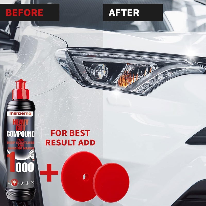 menzerna Heavy Cut Compound 1000" I Abrasive Polishing Compound for Deep Scratches, Sanding Marks, Swirls & Holograms I Buffing and Polishing Compound for Scratch Repair I Silicone Free I 16 fl oz. - Image 4
