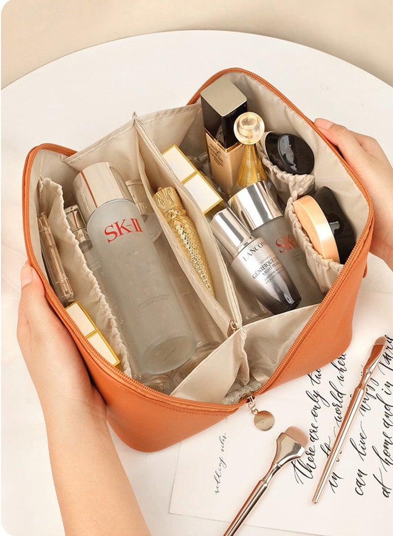 ROSE OF NO MAN'S LAND Cosmetic Bag，Large Capacity Travel Cosmetic Bag, Multifunction Organizer Storage Bag, Makeup Bag with Handle and Dividers, Skincare Dispenser, Toiletry Bag for Women - Image 5