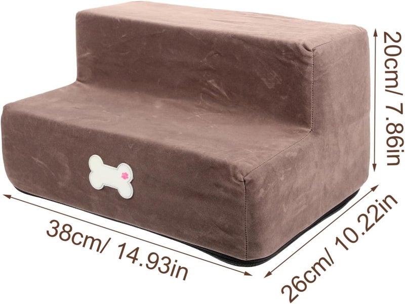 VICASKY PET Step Ladder for Dogs and Cats 2-Tier Indoor Ramp Non-Slip Design Convenient PET Stairs for Bed Access Lightweight and Portable - Image 2