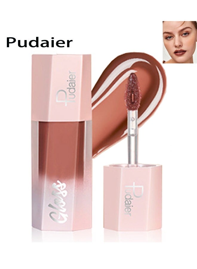 pudaier Ultra Glossy Lip Gloss Diamond Matte Lip Oil Gloss Glitter Metallic Liquid Lipstick Glitter Shimmer Lip Glaze Shimmery Finish High Pigment Long Lasting Lip Gloss Tint Makeup #05 - Image 1