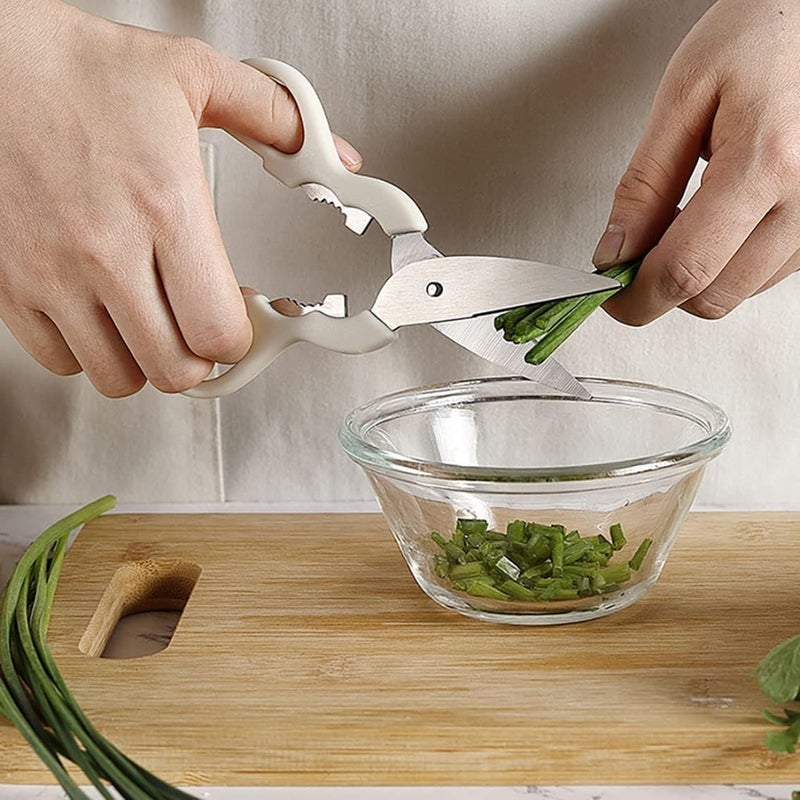 AUZENO AUZENO Stainless Steel 6Piece Kitchen Gadgets Set Kitchen Scissors Kitchen Utensils Set with Holder Paring Knife Whisk Bottle Opener Peeler AntiSlip Handle Decorative Base  - Image 5