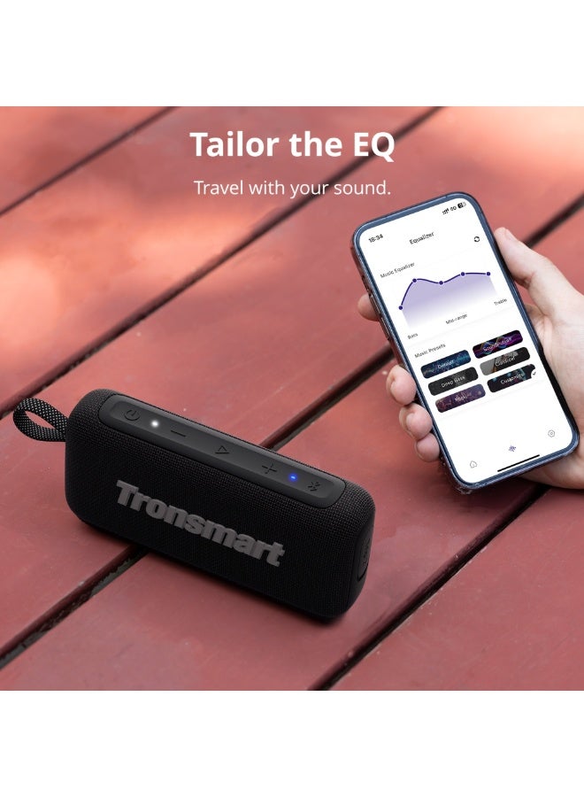 Tronsmart Trip 2, Portable Bluetooth Speaker, Mini Speaker with Bluetooth 5.3, 20H Playtime, built in Mic, IPX7 Waterproof Speakers, TF card, Wireless Outdoor Speakers Shower Speaker for Beach and Bike Travel- (Blue) - Image 3